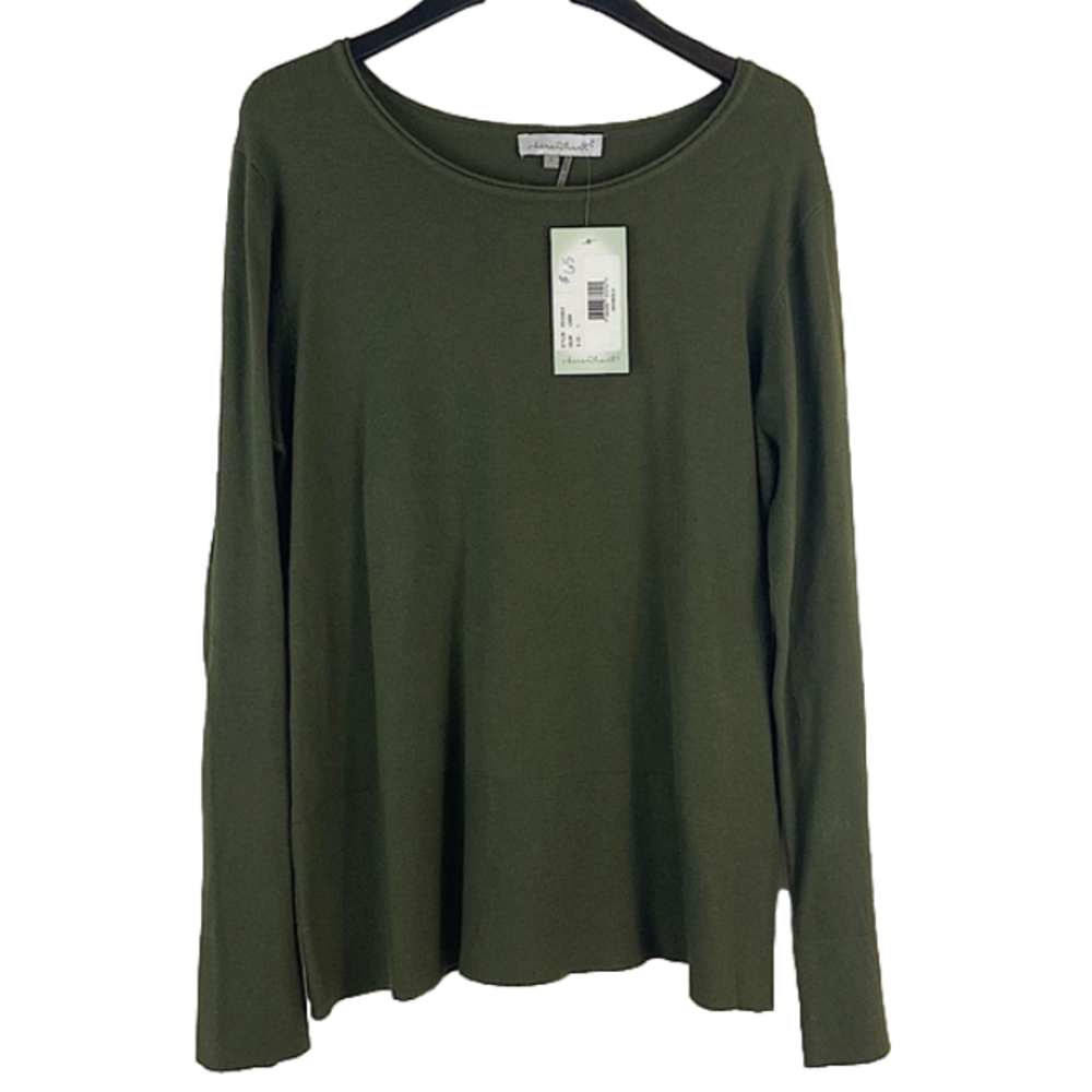 Keren Hart Olive Army Green Super Soft Lightweight Sweater Size Extra Large